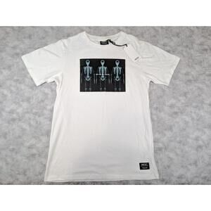 New WESC WeSC We Are All Equal Skeleton Graphic T Shirt White Mens M NWT